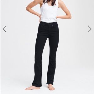 Rag & Bone High-Rise black boot leg jeans